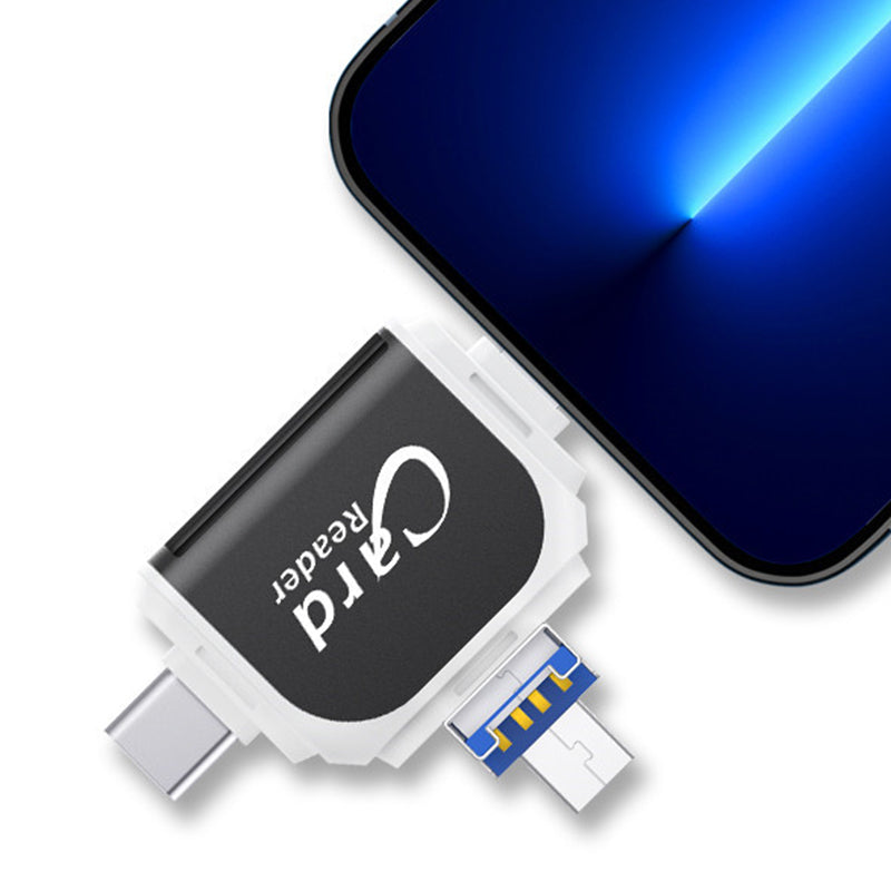 Čtečka karet 4 v 1 s USB C, Lightning, SD, Micro SD a USB 3.0