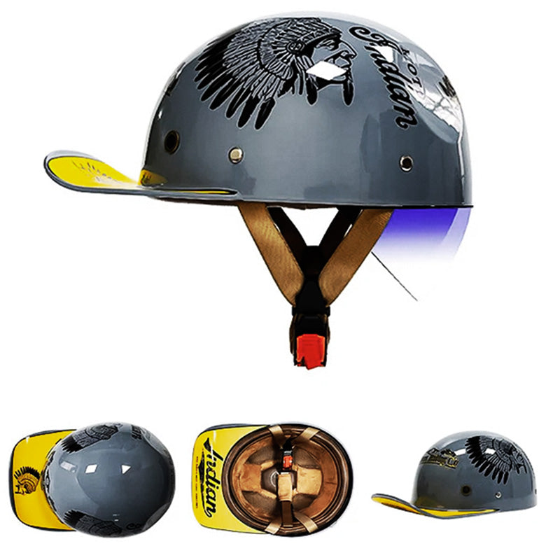 Classic Baseball Style DOT Approved Motorcycle Helmet For Riders