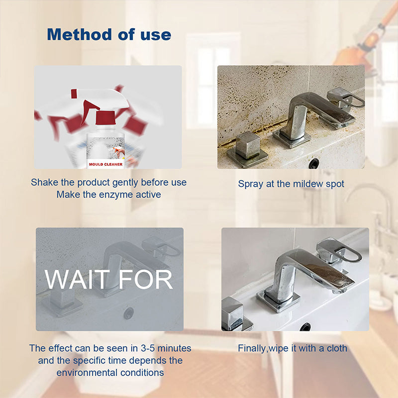 Fast-Acting Mildew Foam Cleaner and Deodorizer Spray for Surfaces