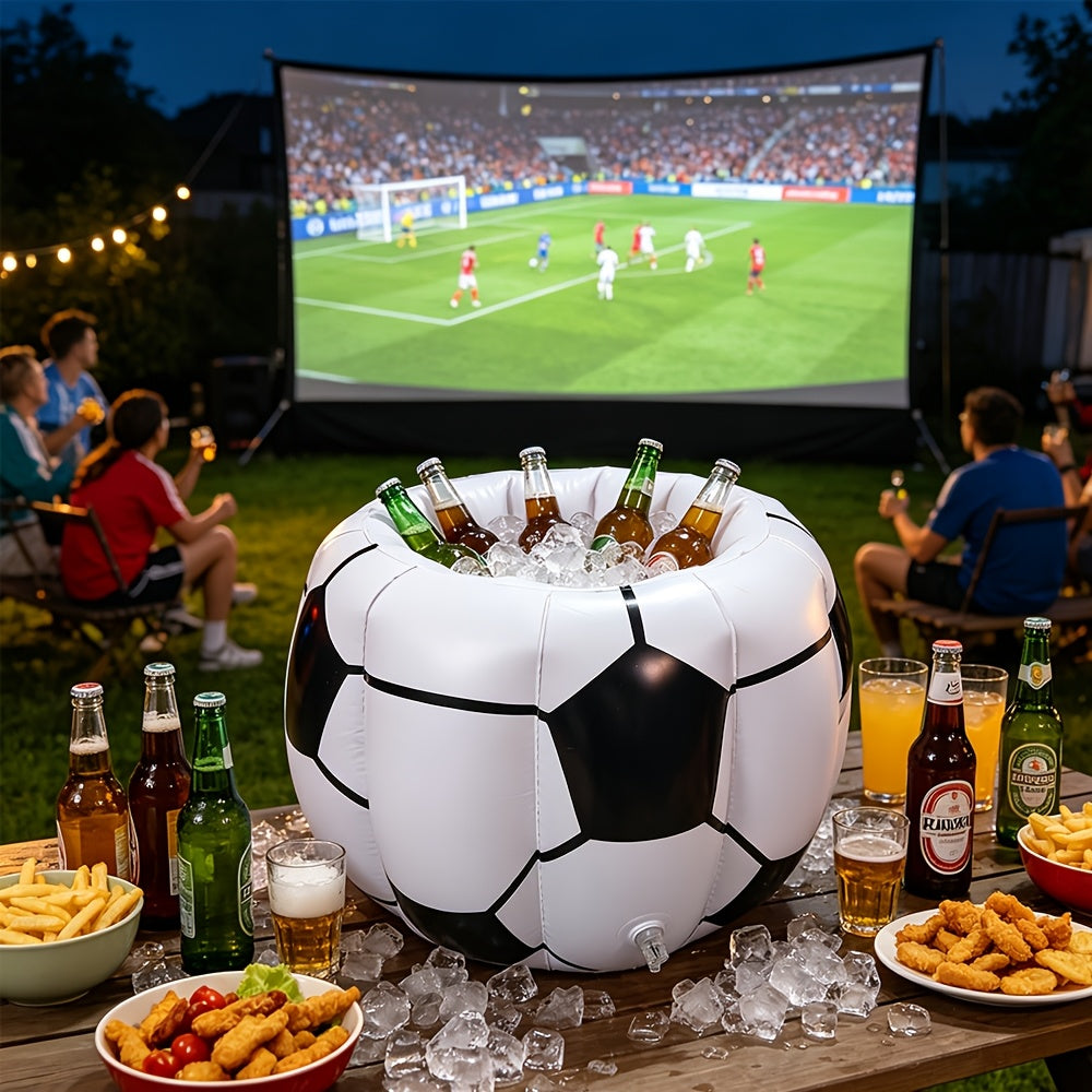 Inflatable Soccer Ice Bucket Party Cooler Set