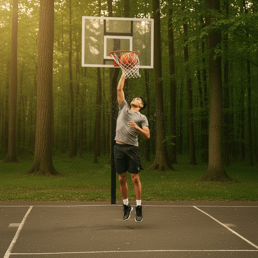 ArcBoost Udendørs Basketballnet til Intens Leg og Holdbarhed