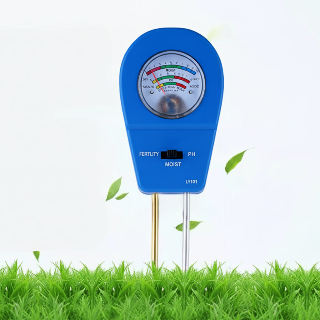 Tester del terreno da giardino a tre vie