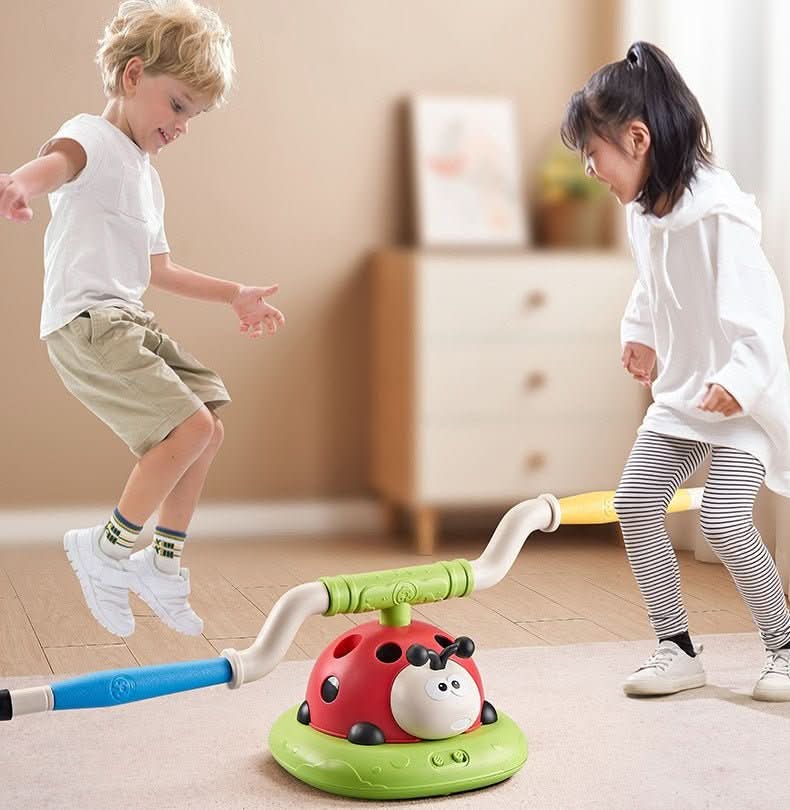NovaPlay 3-In-1 Activity Kit for Kids Jump Rope Ring Toss Pedal Rocket