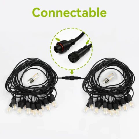 Zware Buiten LED Stekker Sfeerverlichting, Waterdicht Warm Wit