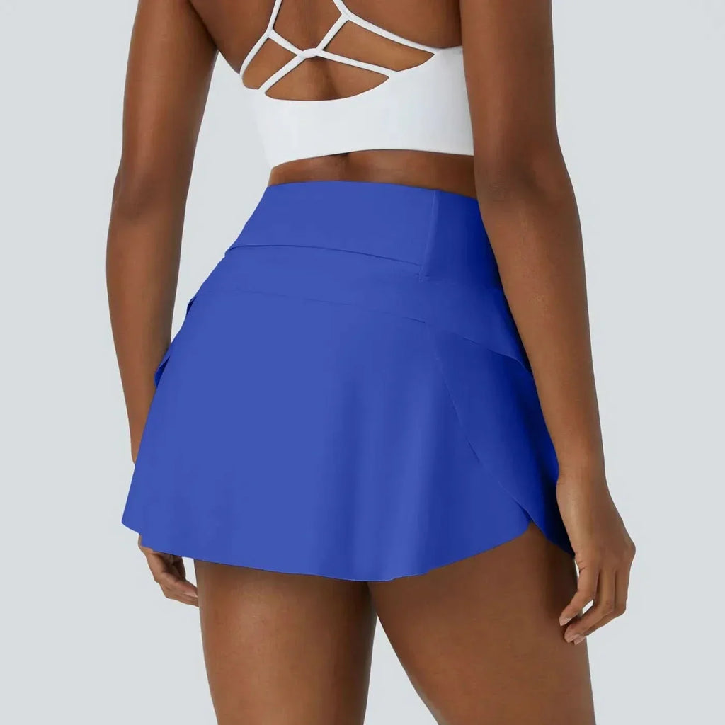 FlowPulse 2-In-1 Dance Skirt With Integrated Shorts And Hidden Back Pocket