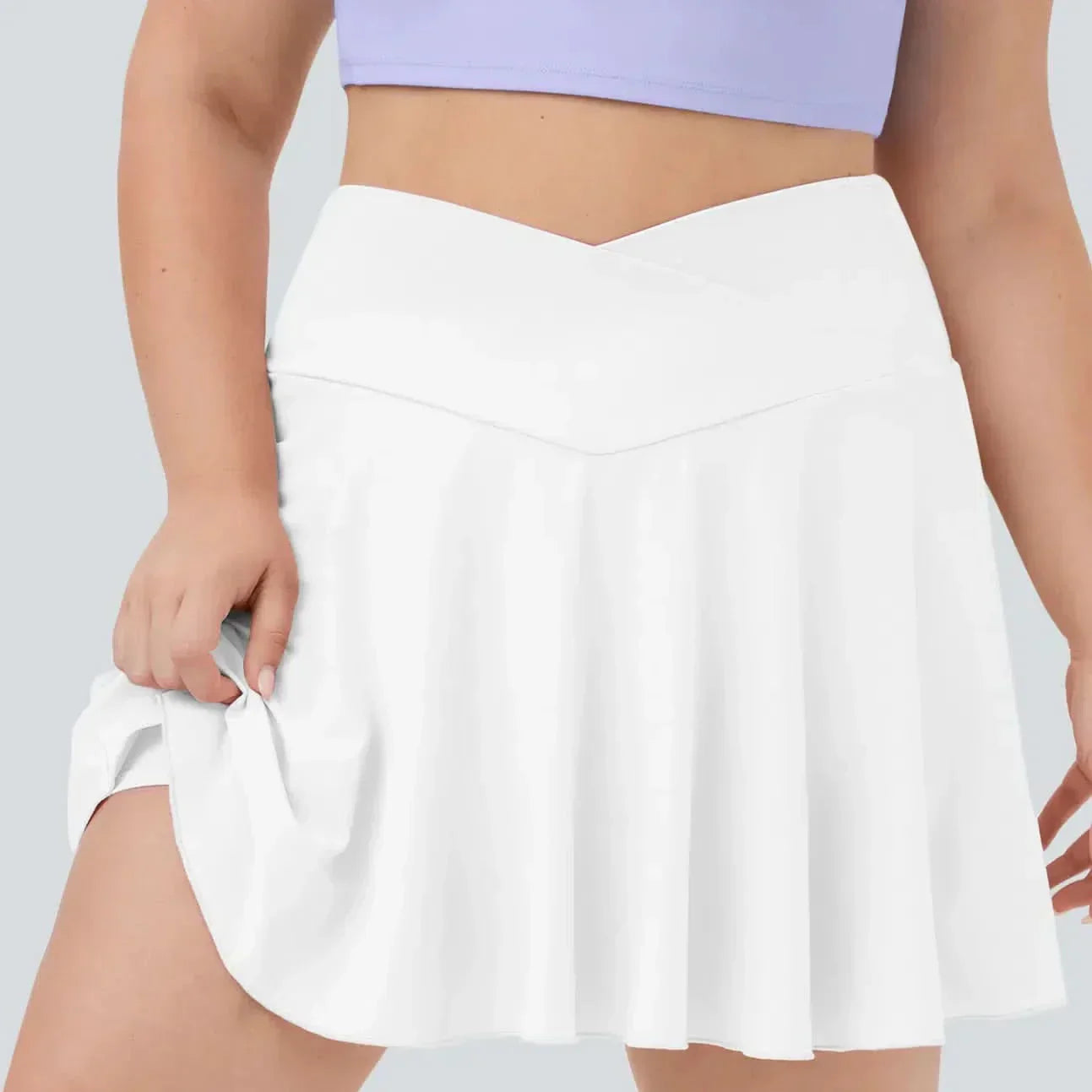 AeroCloud Airy 2-In-1 Tennis Skirt With Crossover Waistband And Pockets