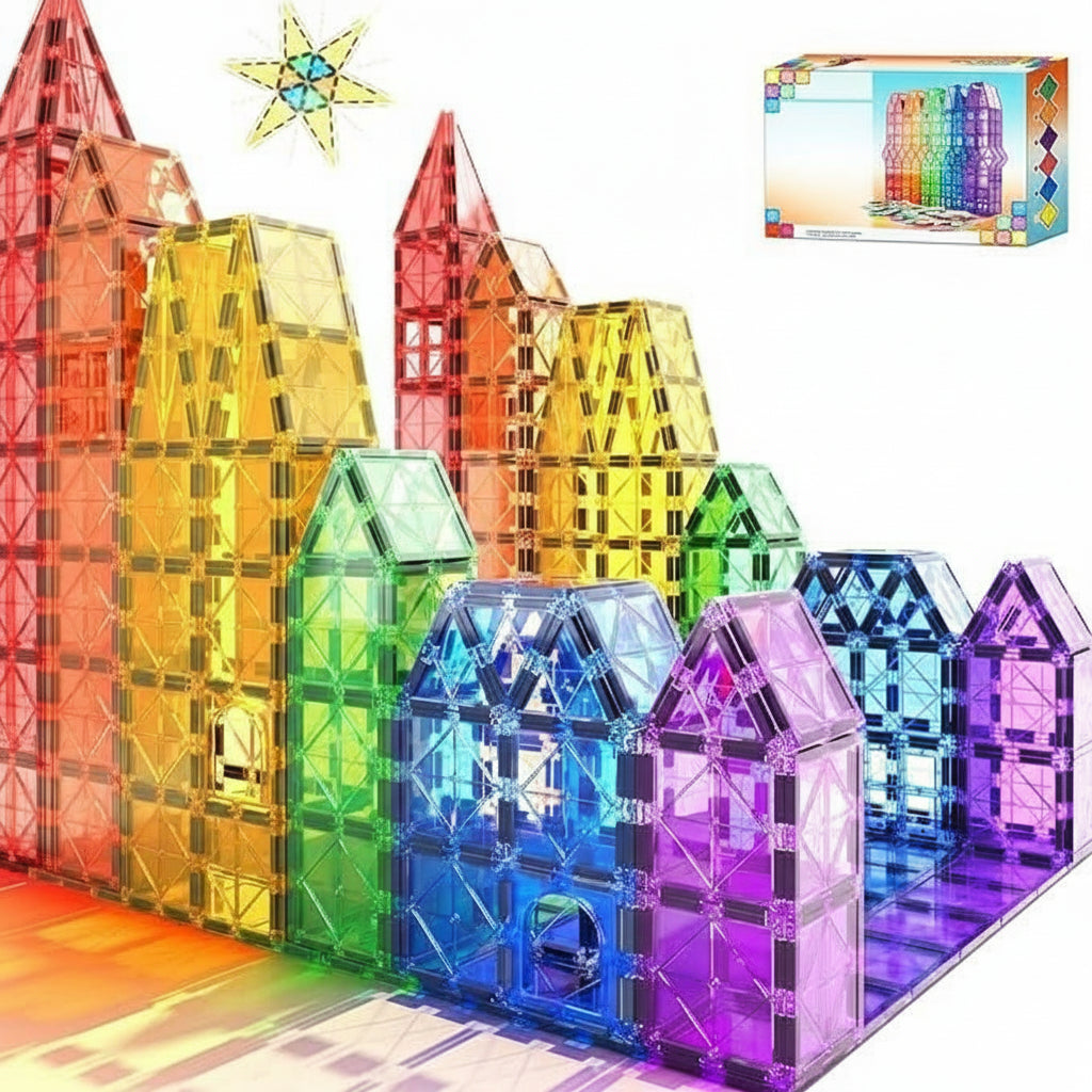 NovaBuild Montessori magnetické dlaždice pro kreativní děti