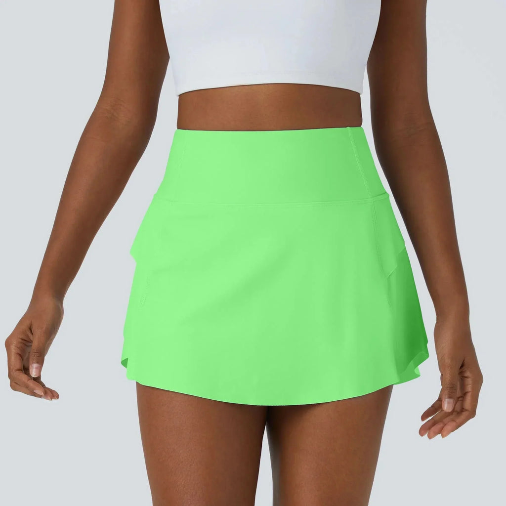 FlowPulse 2-In-1 Dance Skirt With Integrated Shorts And Hidden Back Pocket