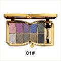 Palette de fards à paupières pailletés 10 couleurs – Poudre maquillage à effet brillant haute brillance pour un maquillage des yeux glamour – Pigmentation intense