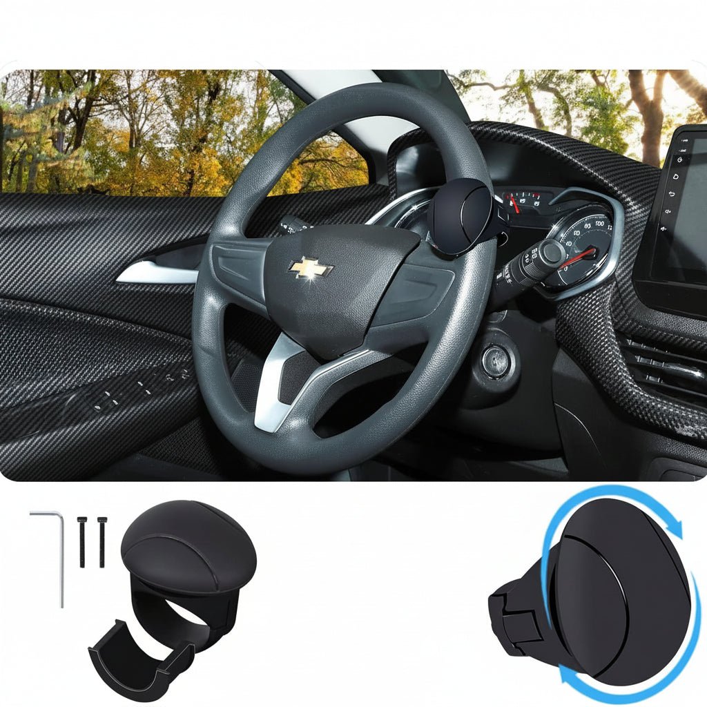 FlowGrip Ergonomic Steering Wheel Spinner Knob For Smooth Driving