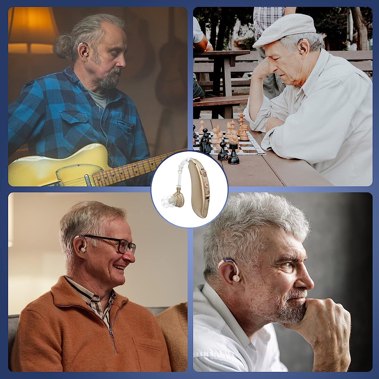 Rechargeable In-Ear Digital Hearing Aids With Noise Reduction