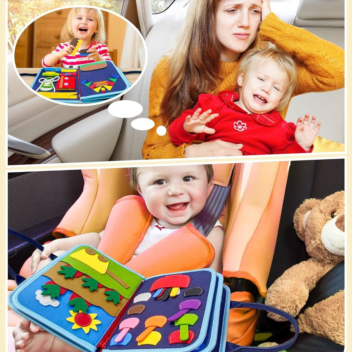 BrightPath Activity Board For Babies 6 Months And Up: Motor Skills, Playful Learning