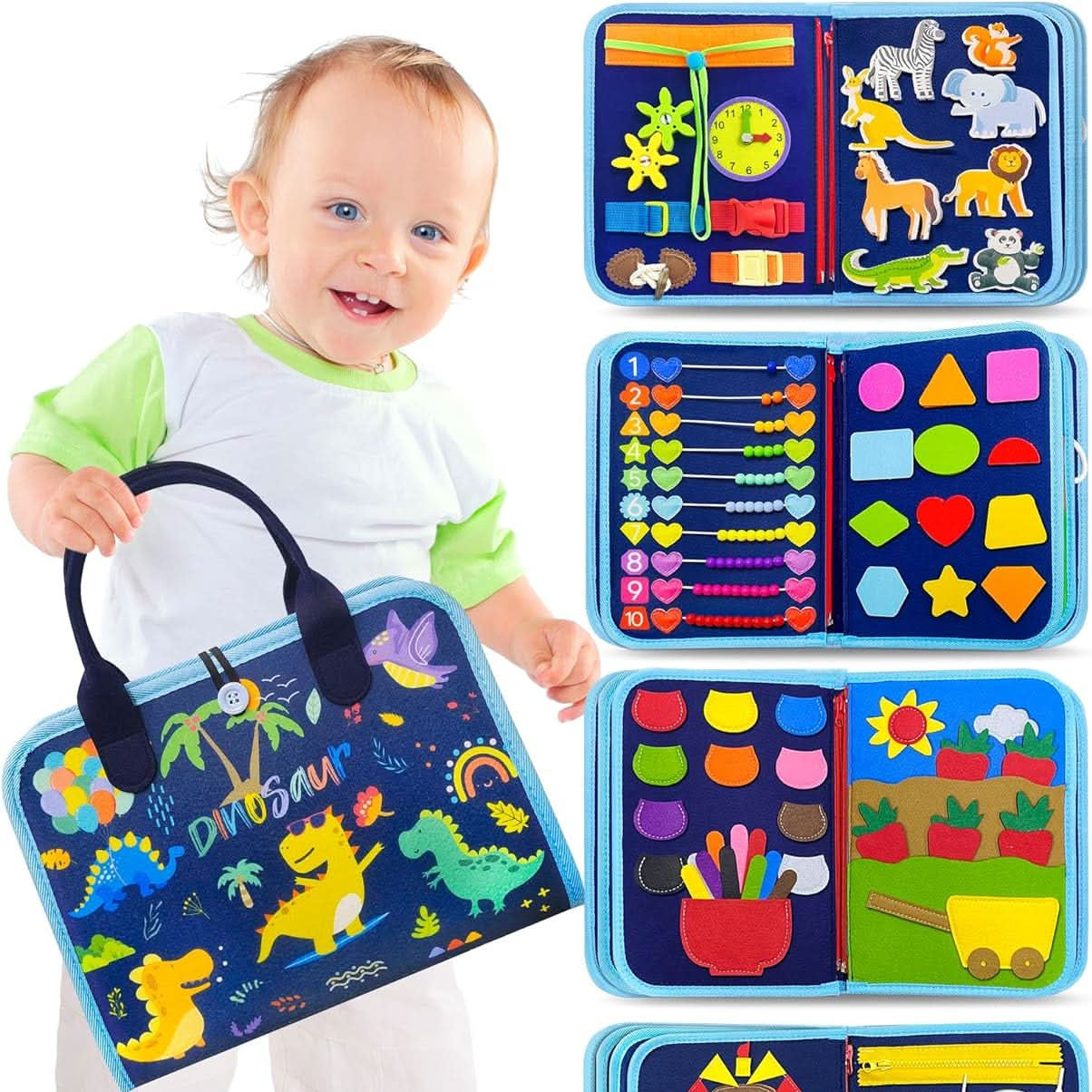 BrightPath Activity Board For Babies 6 Months And Up: Motor Skills, Playful Learning