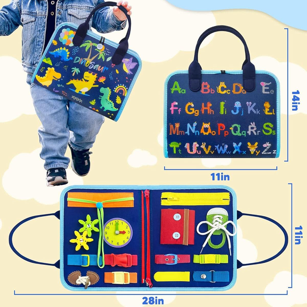 BrightPath Activity Board For Babies 6 Months And Up: Motor Skills, Playful Learning
