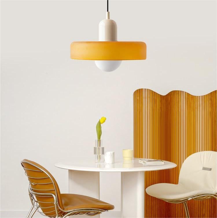 Bauhaus Colored Glass Pendant Light For Modern Homes