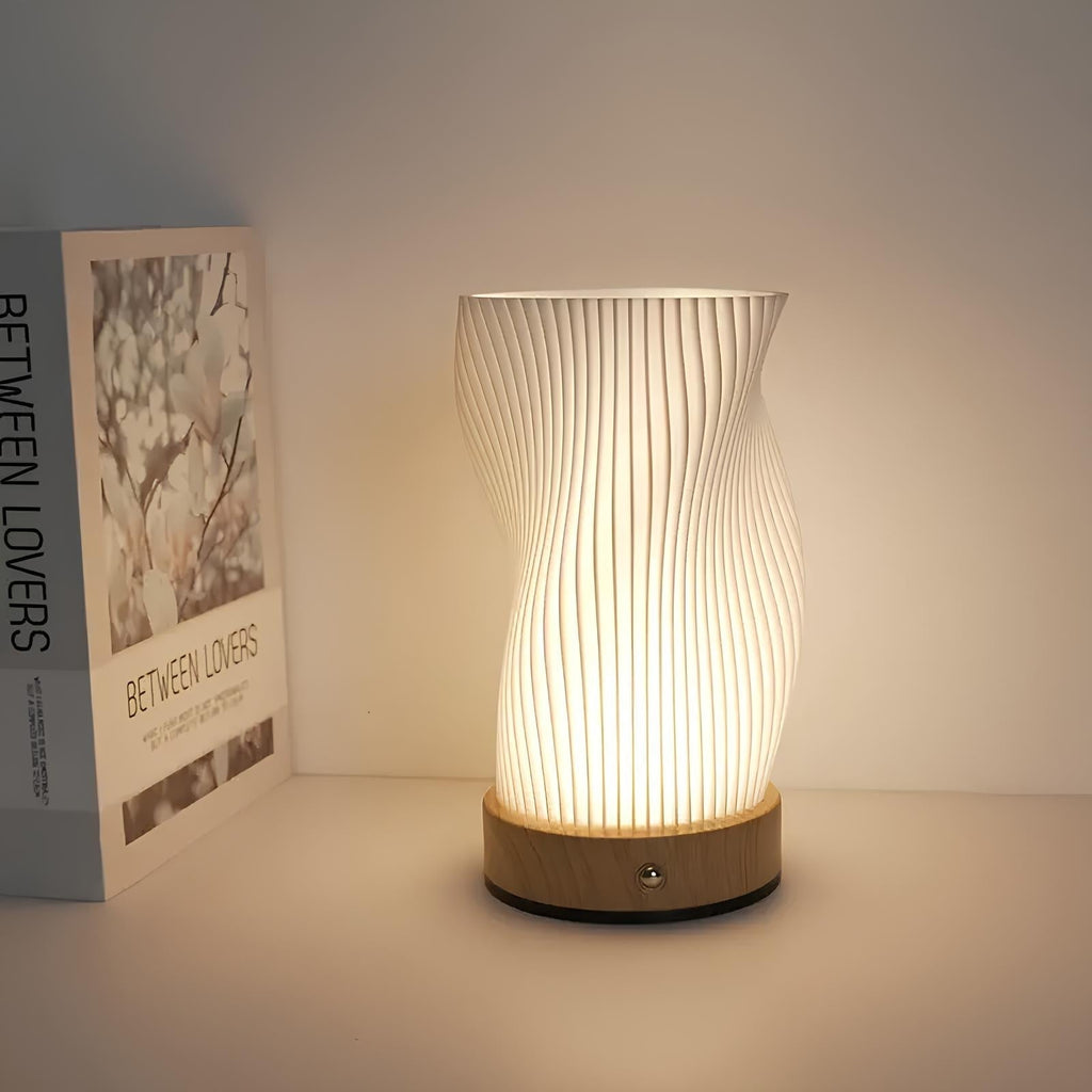 LumaWave Glow Dimmable Wavy LED Table Lamp for Home