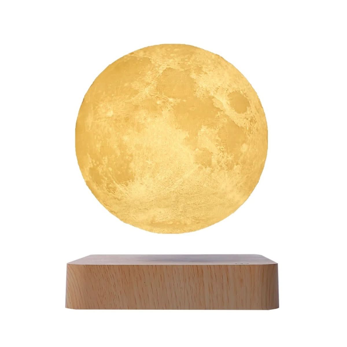 LunaWisp Floating Moon Lamp With Three Light Colors And Magnetic Suspension