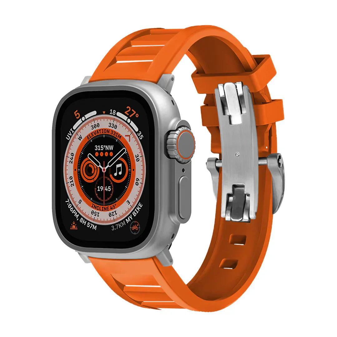 Řemínek na Apple Watch FKM s motýlkovou sponou pro pohodlné nošení