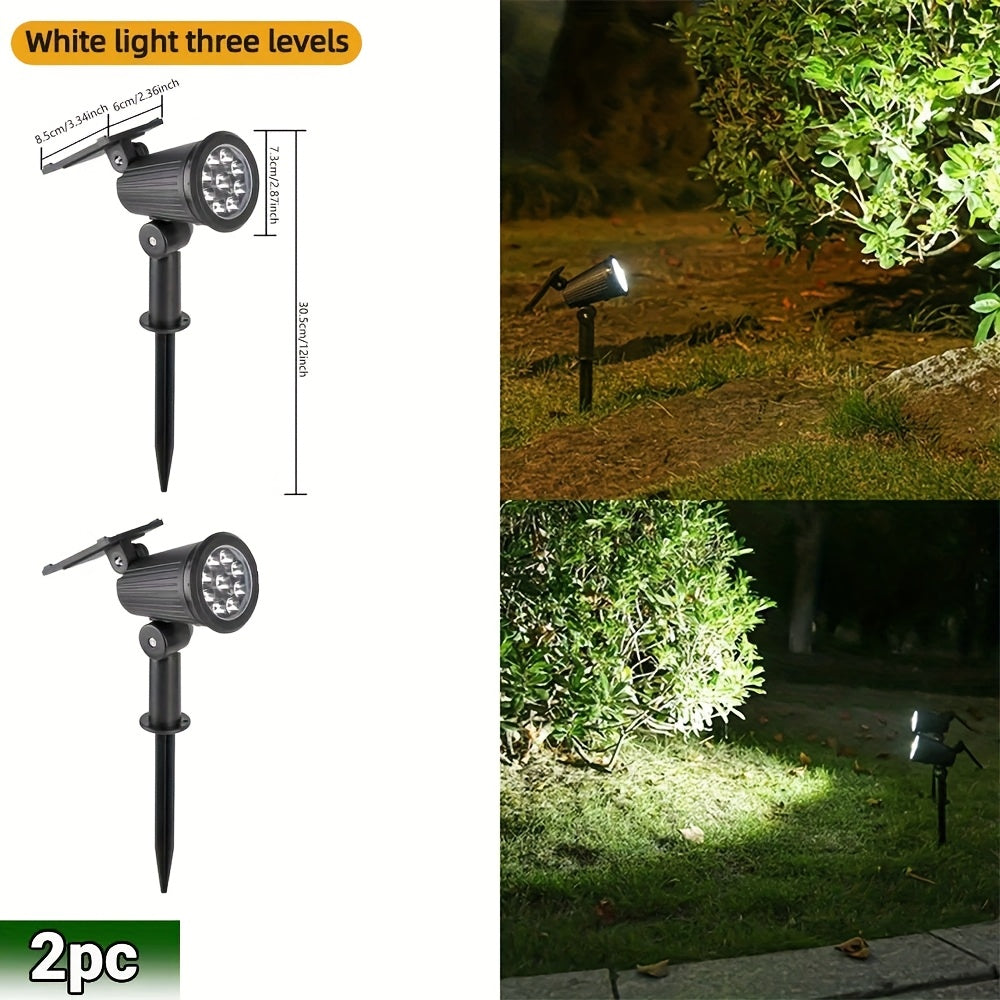 RGB Solar Spotlight Set for Trees and Backyard Decor