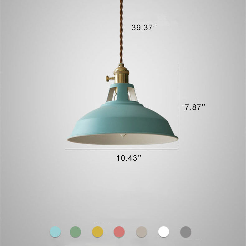 AuroraForge Multicolor Pendant Light Fixture With Barn Shade