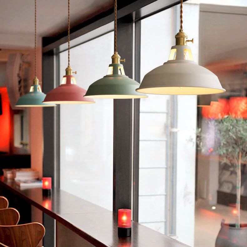 AuroraForge Multicolor Pendant Light Fixture With Barn Shade