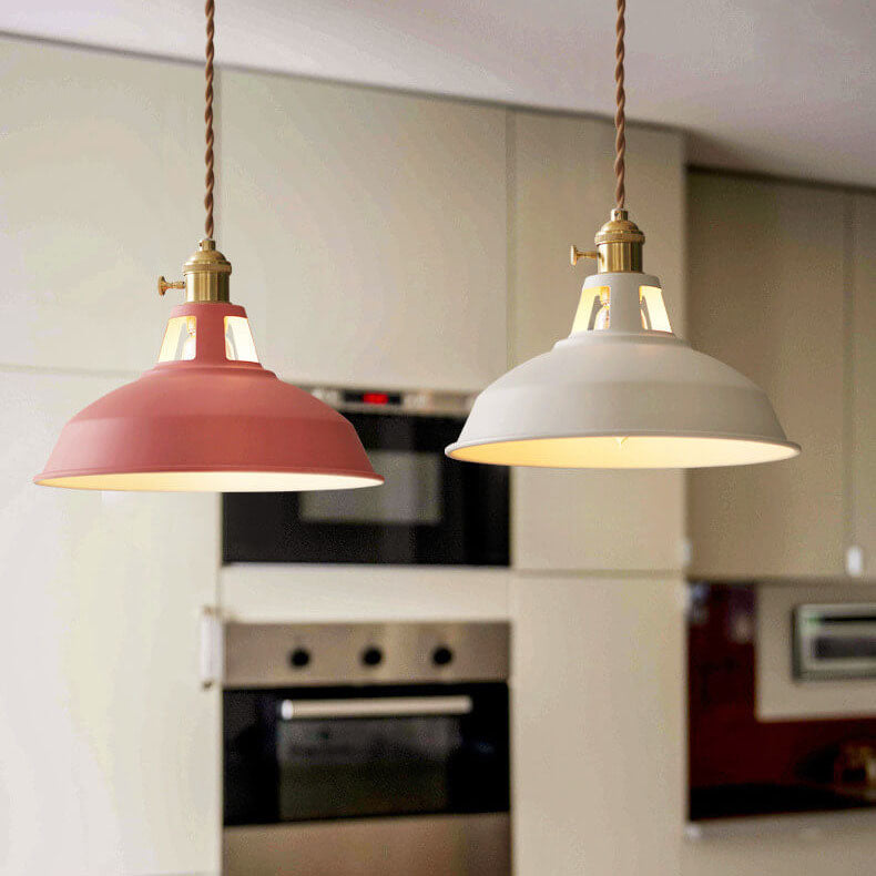 AuroraForge Multicolor Pendant Light Fixture With Barn Shade