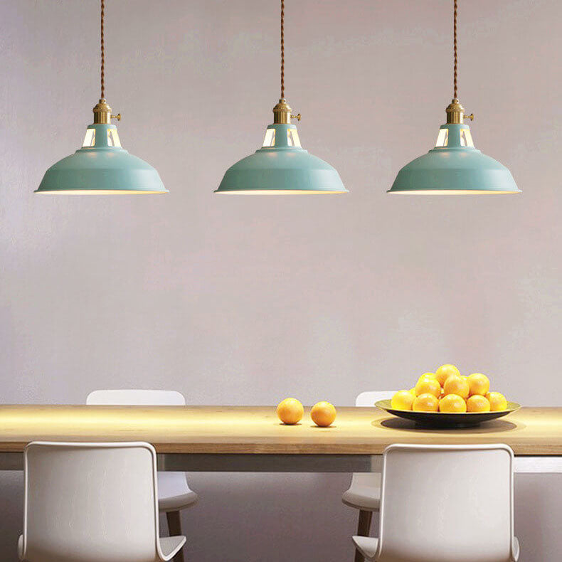 AuroraForge Multicolor Pendant Light Fixture With Barn Shade