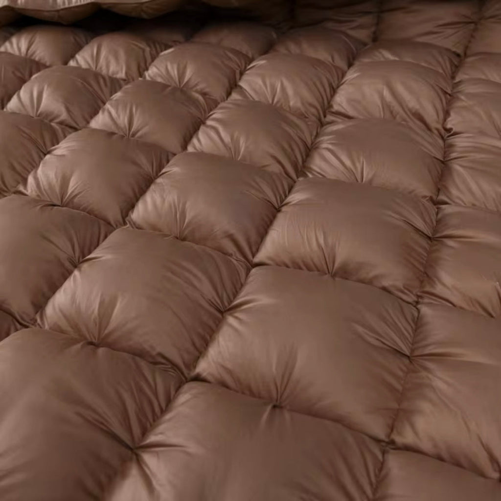 Liora Brown Comforter With Goose Down For Lightweight Luxury