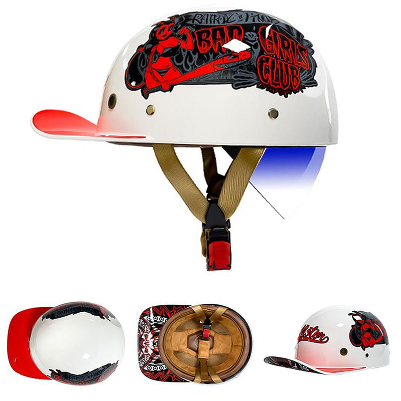 Classic Baseball Style DOT Approved Motorcycle Helmet For Riders