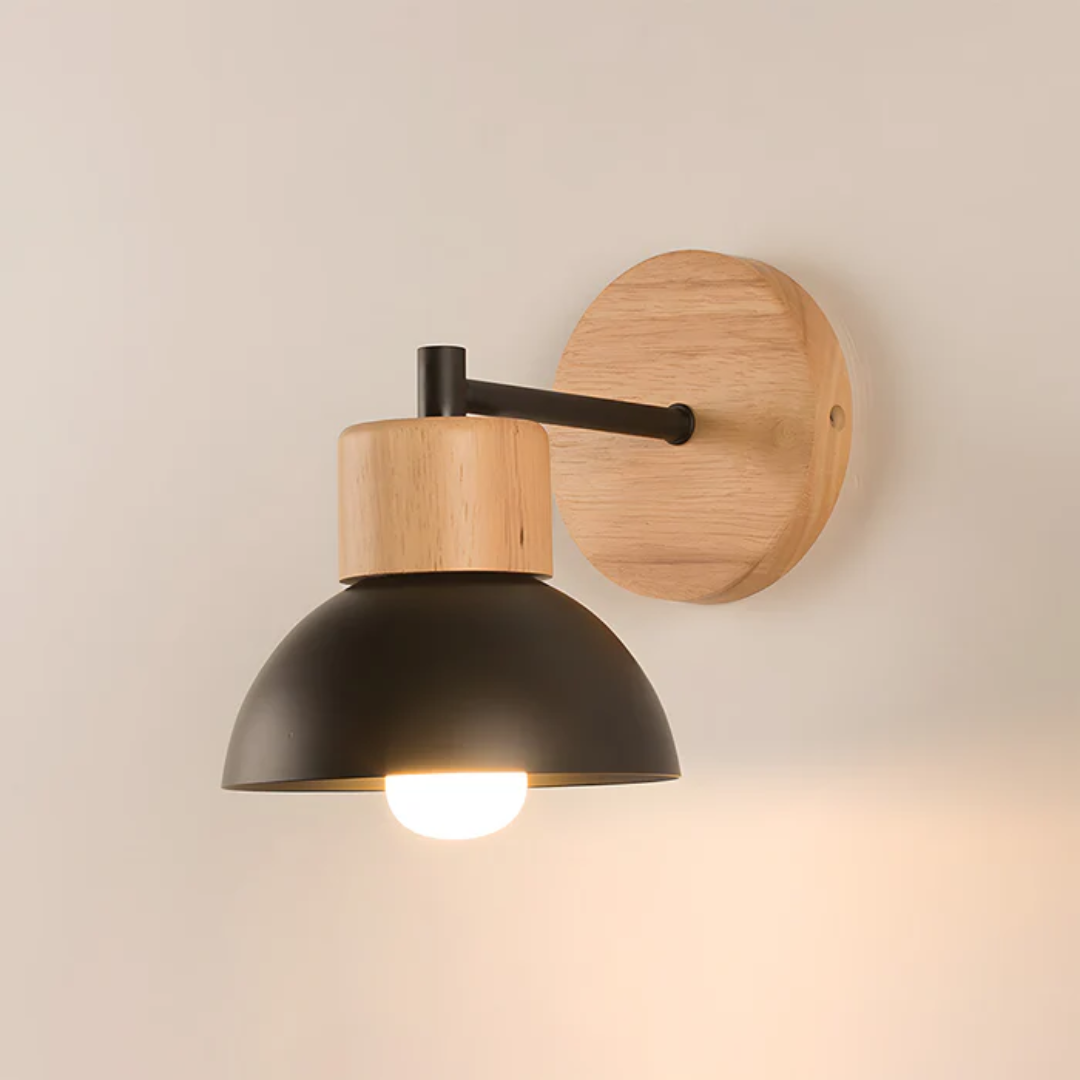 Everwood Wood Wall Light for Bedroom Living Room and Kitchen