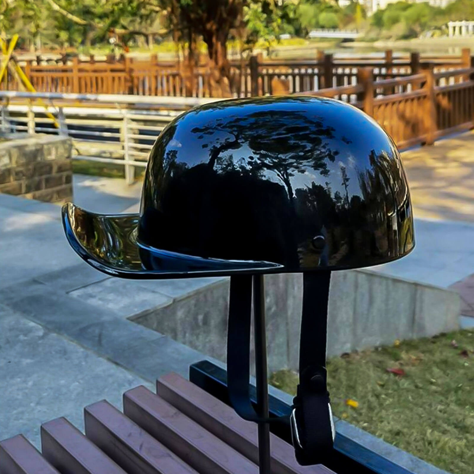 Baseball Cap Style Motorcycle Helmet DOT Approved For Everyday Riding