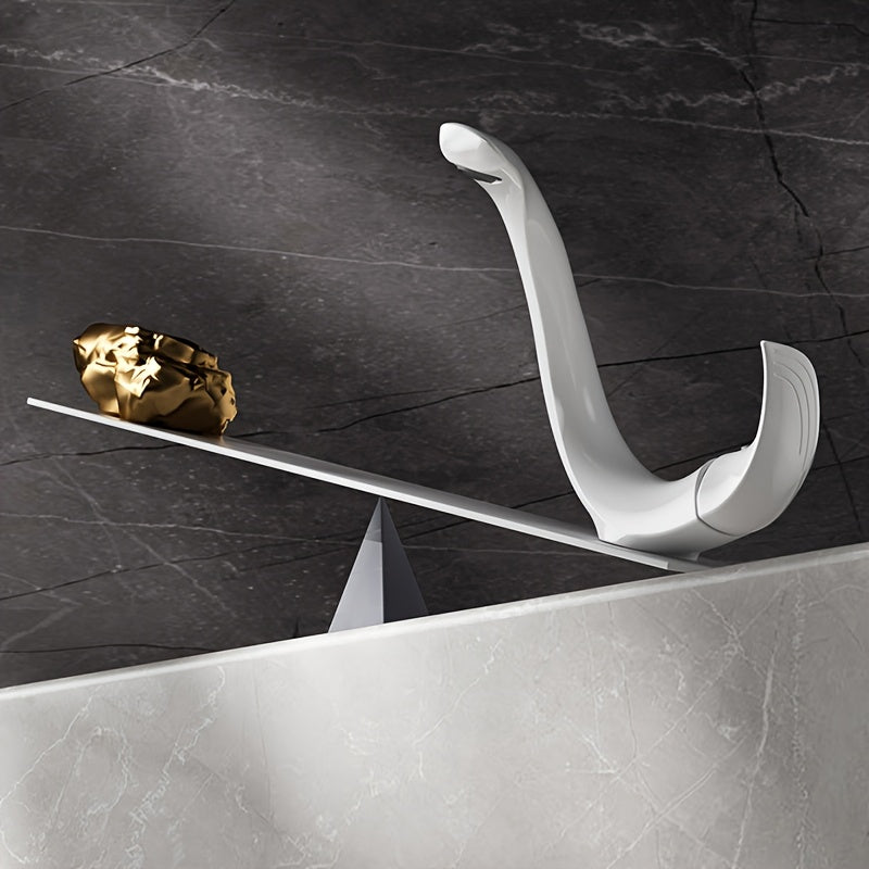 White C-Shaped Basin Faucet