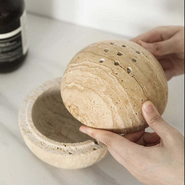 Marble Stone Incense Burner With Cave Hole Design In 7 Colours