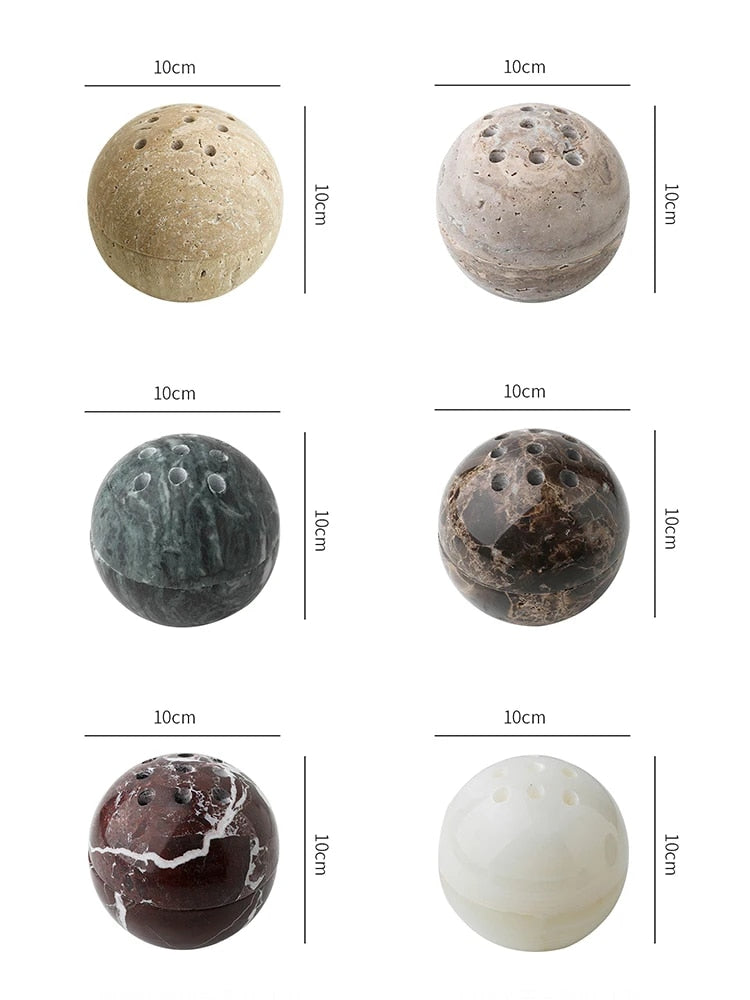 Marble Stone Incense Burner With Cave Hole Design In 7 Colours