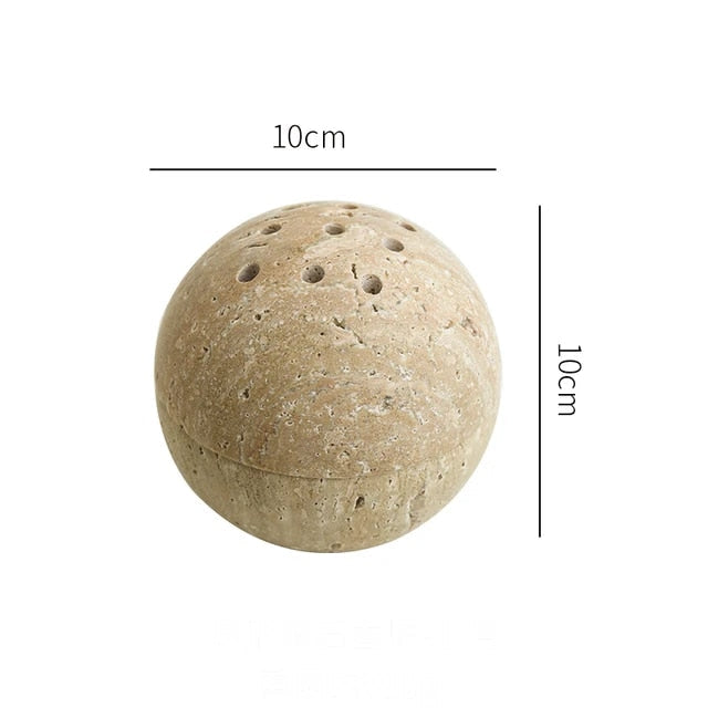 Marble Stone Incense Burner With Cave Hole Design In 7 Colours