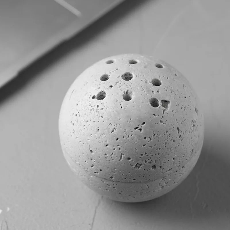 Marble Stone Incense Burner With Cave Hole Design In 7 Colours