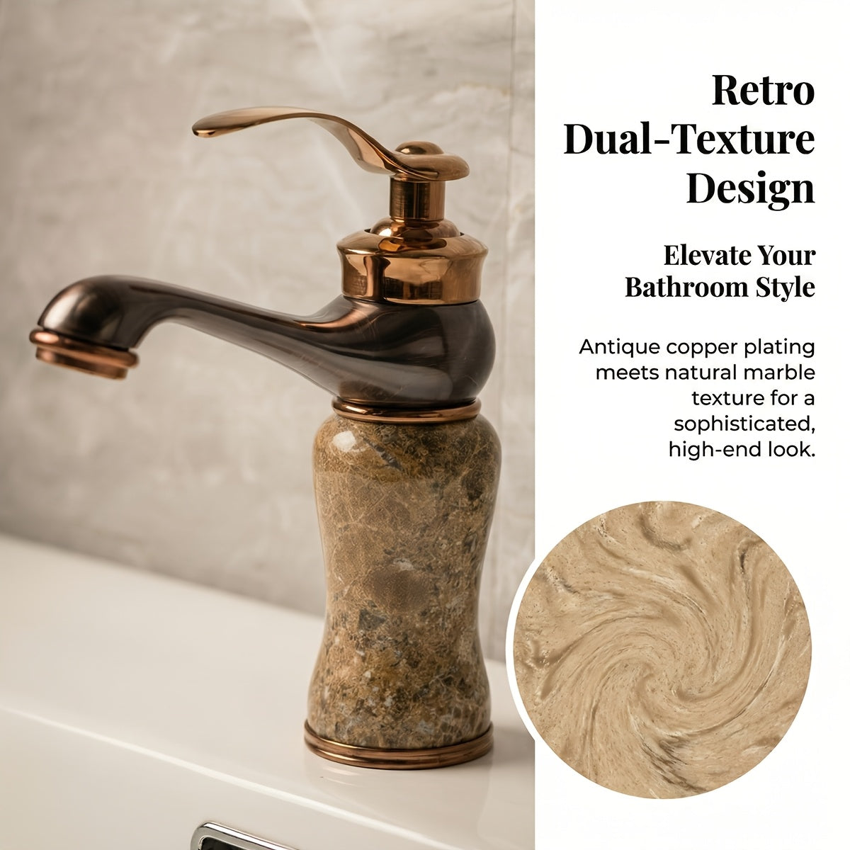 Rubinetto per lavabo in stile marmo europeo