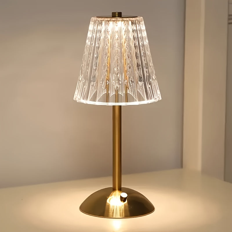 Ładowalna złota lampa stołowa do eleganckiego oświetlenia ambientowego