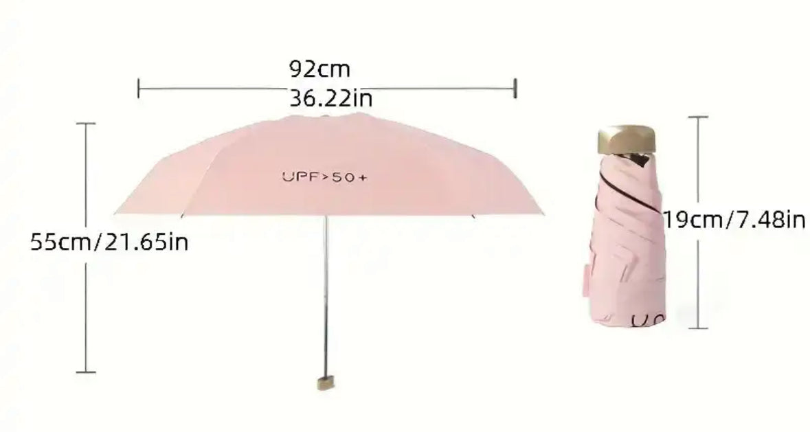 Aurelia Windproof Pocket Umbrella With UV Blocking For Travel