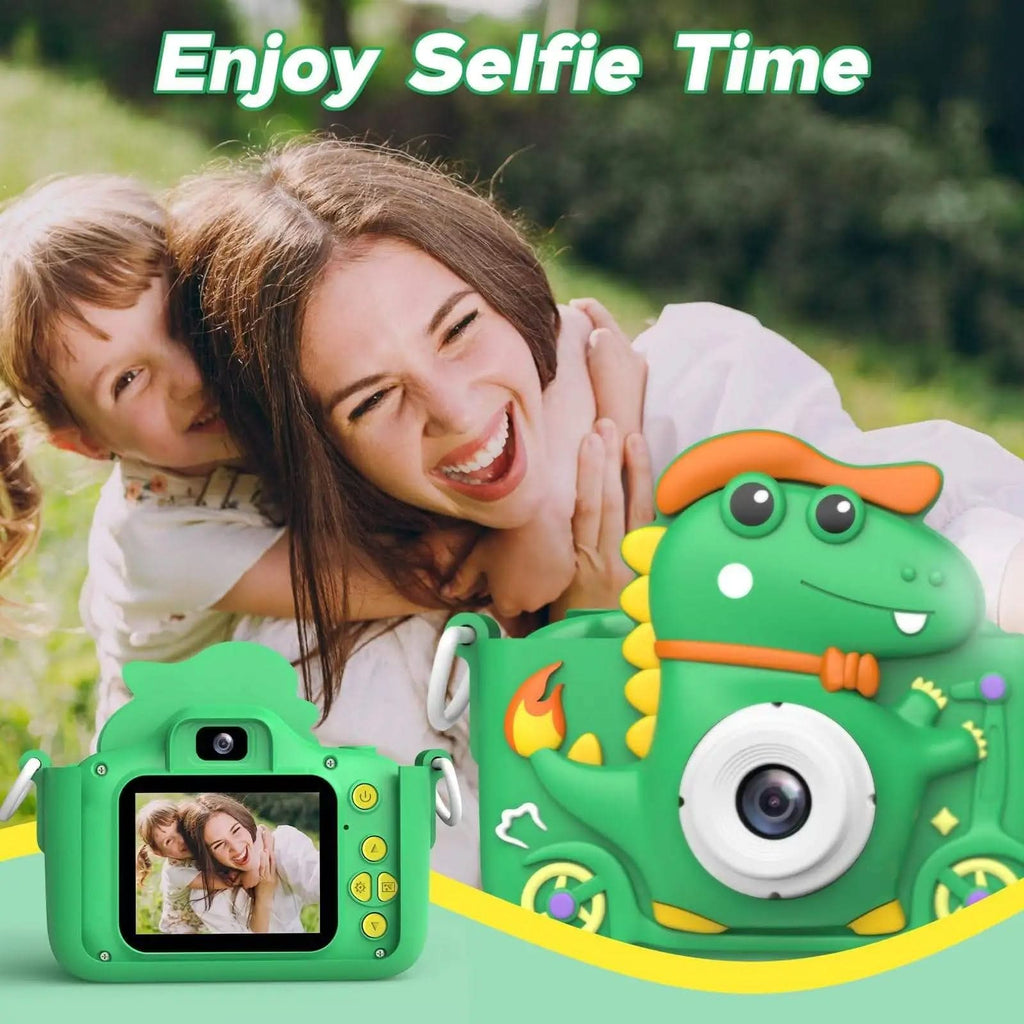 DinoVista Kids Camera With 1080p HD Dinosaur Design