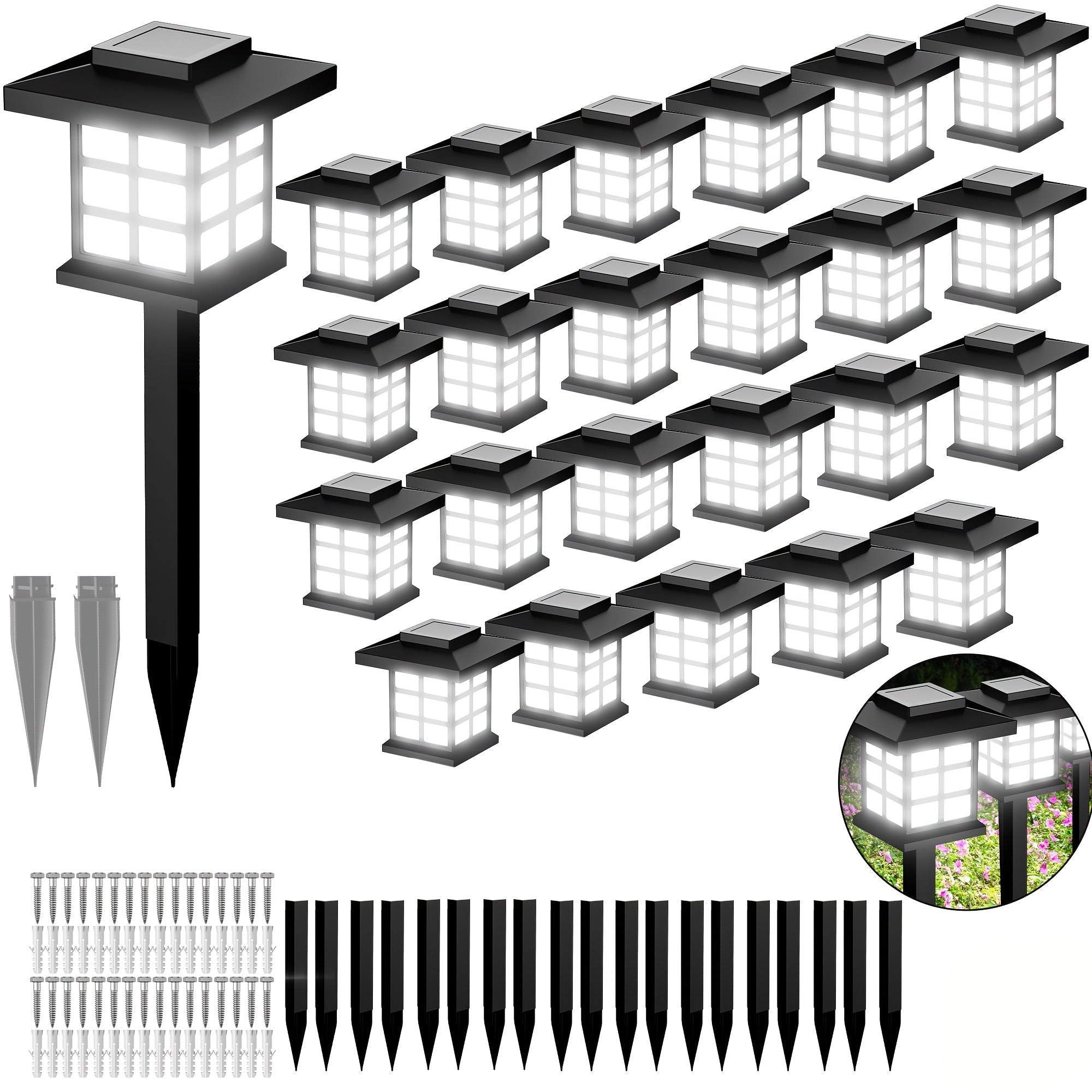 Multi Color Solar Lawn Pathway Lights