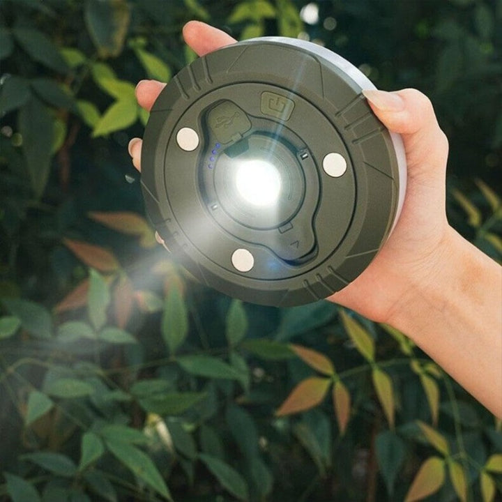 4-in-1 Campinglaterne mit LED-RGB-Lichterkette, 10 m, 2000 mAh Powerbank, IPX4