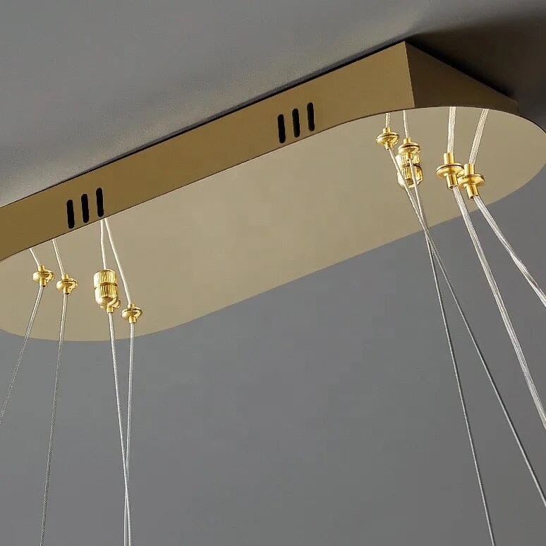 ثريا بيضاوية LED كريستالية أورورا مع لمسات كريستالية