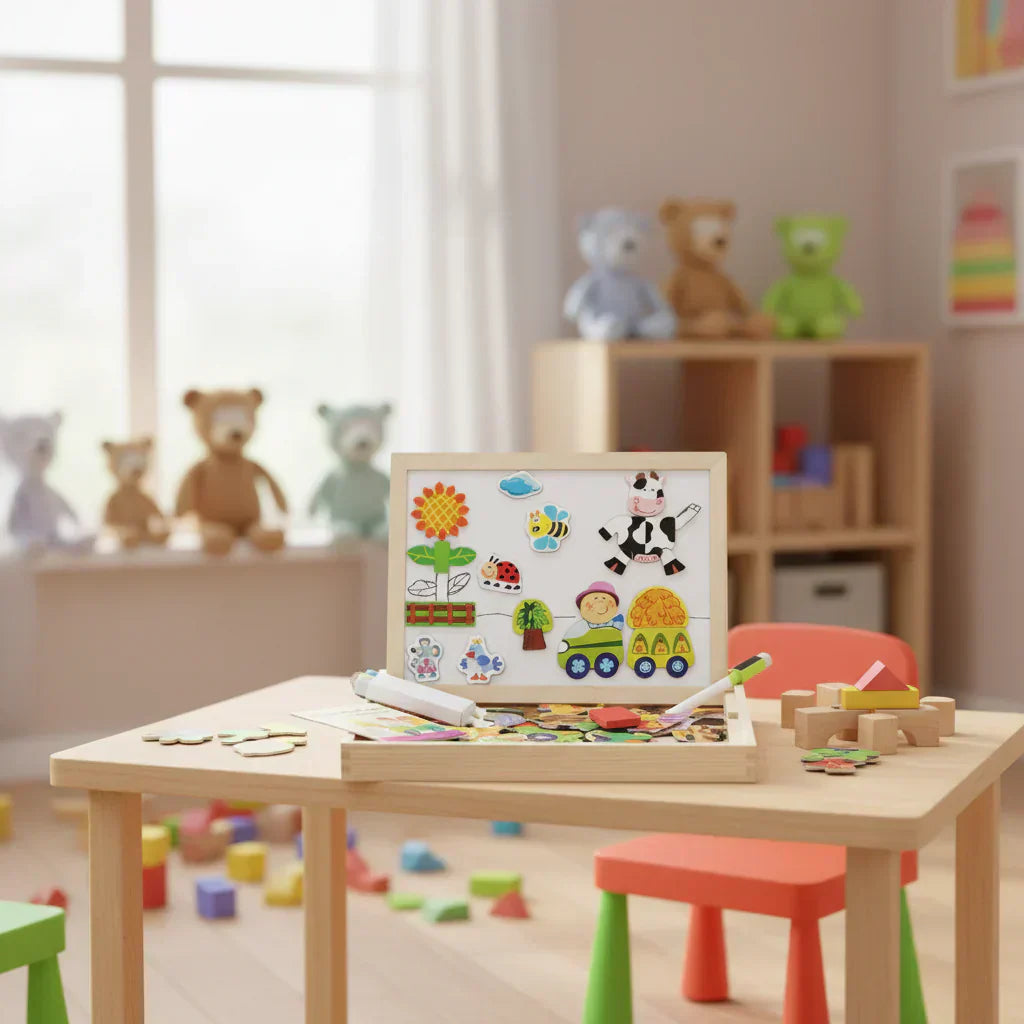 SketchNest magnetická a křídová sada na kreslení pro děti