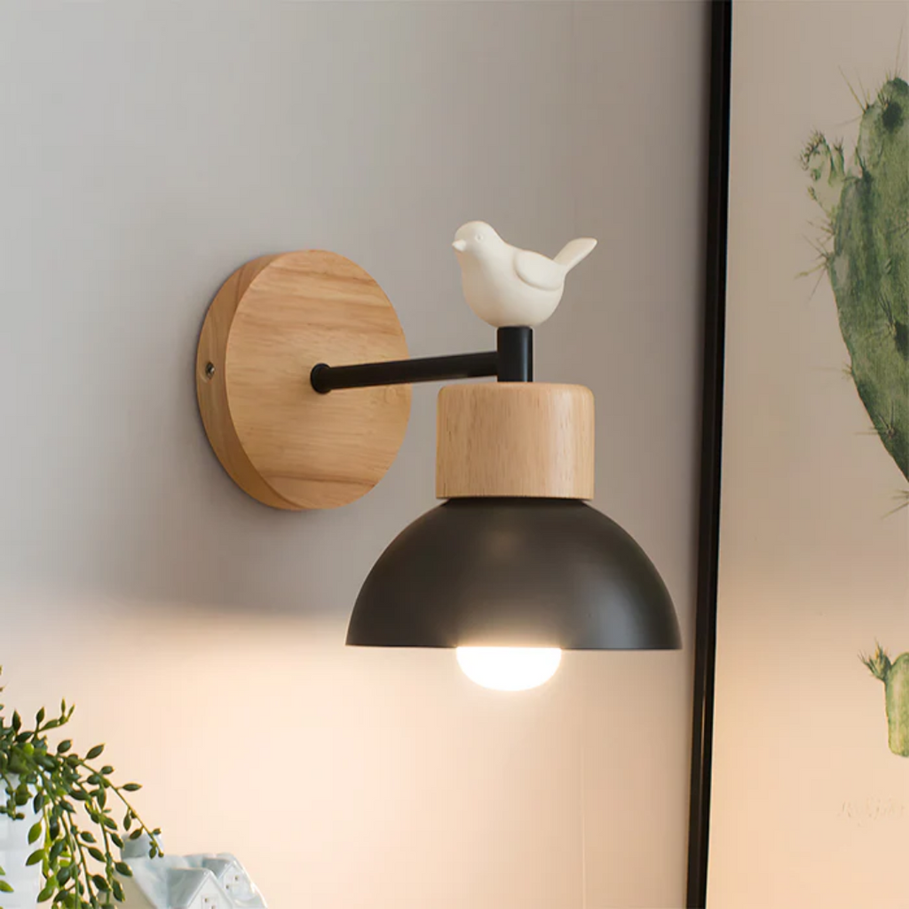 Everwood Wood Wall Light for Bedroom Living Room and Kitchen