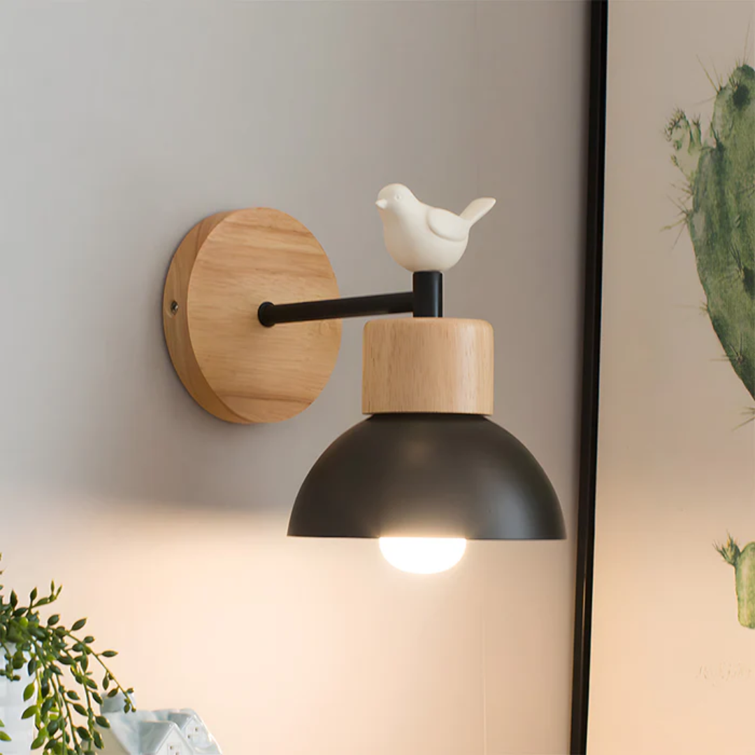 Everwood Wood Wall Light for Bedroom Living Room and Kitchen