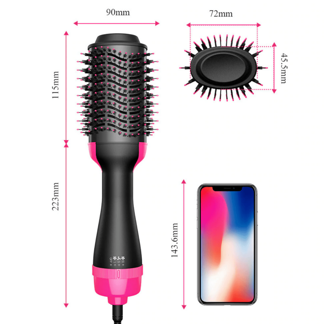 AuraNova ProStyle 4 In 1 Hair Dryer and Straightener for Volume Shine and Styling