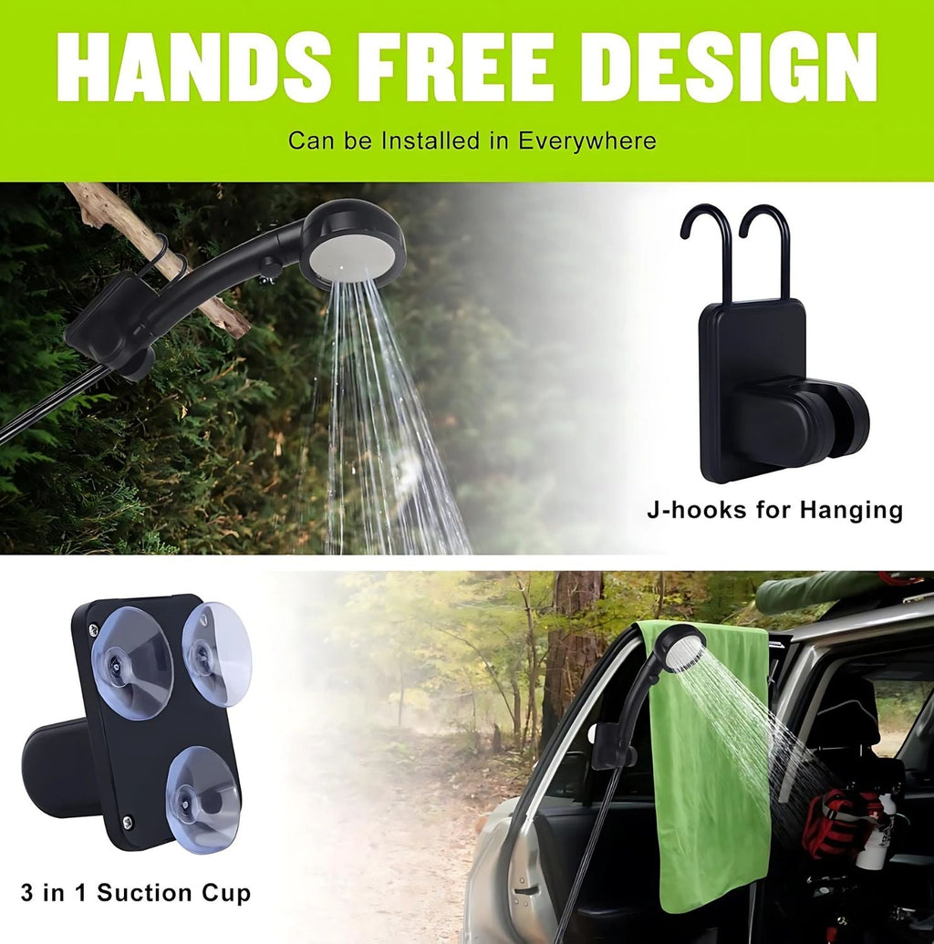 Portable Compact Outdoor Shower With Electric Pump For Camping
