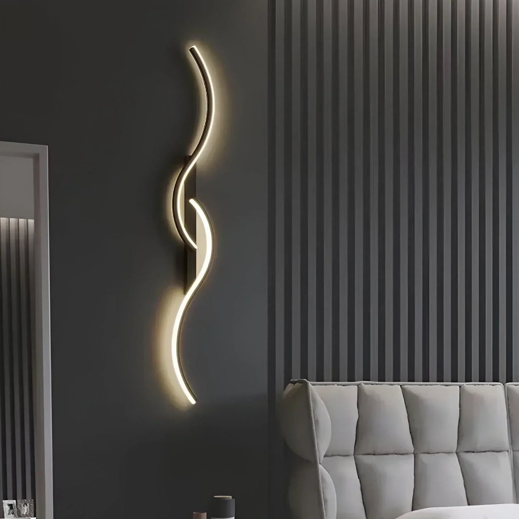 LumaArc Curved LED Wall Fixture For Modern Ambient Accent Lighting