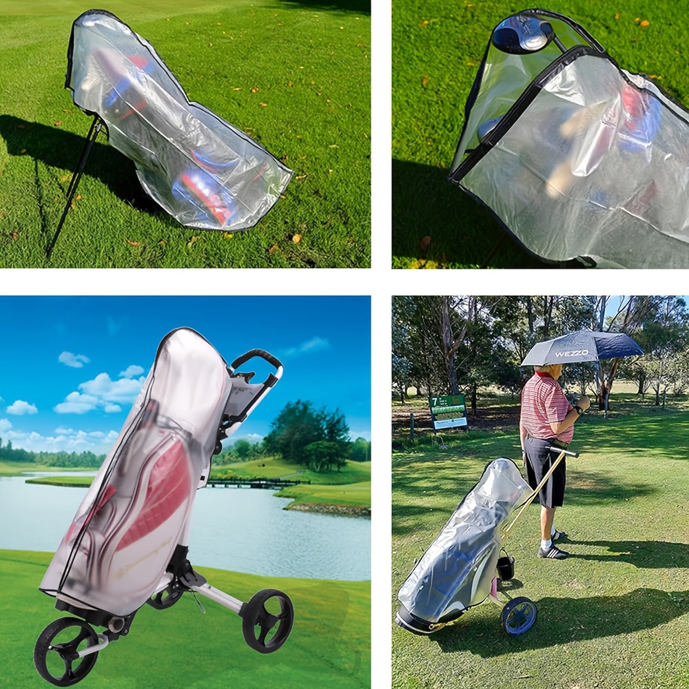 Copertura trasparente antipioggia per sacca da golf